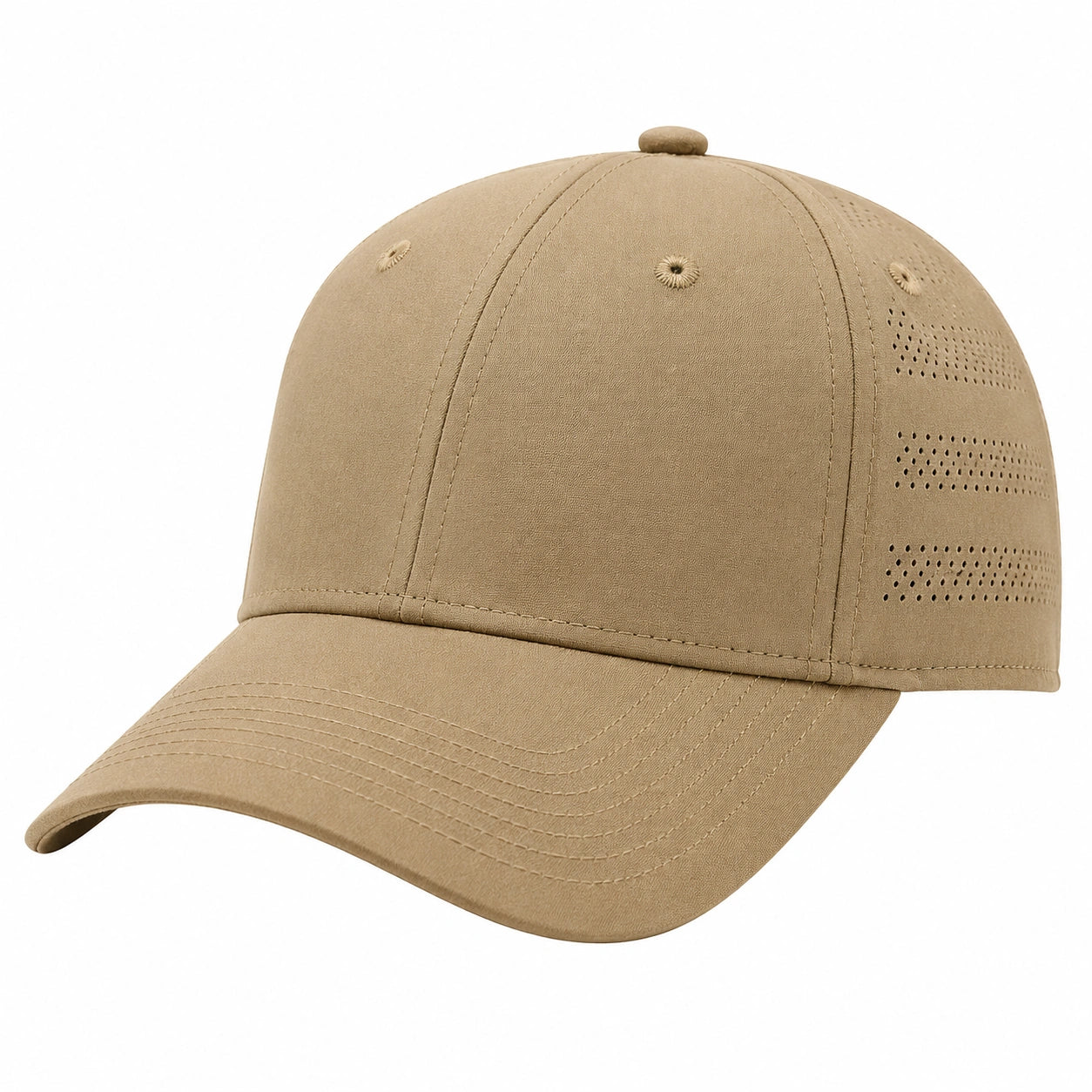 Unisex Basecap Belüftet Beige