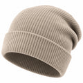 Unisex Rippstrickmütze Beige