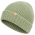 Unisex Strickmütze Olivgrün mit Umklappkante