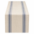 Tischläufer mit Streifenmuster Beige Blau 180x40cm