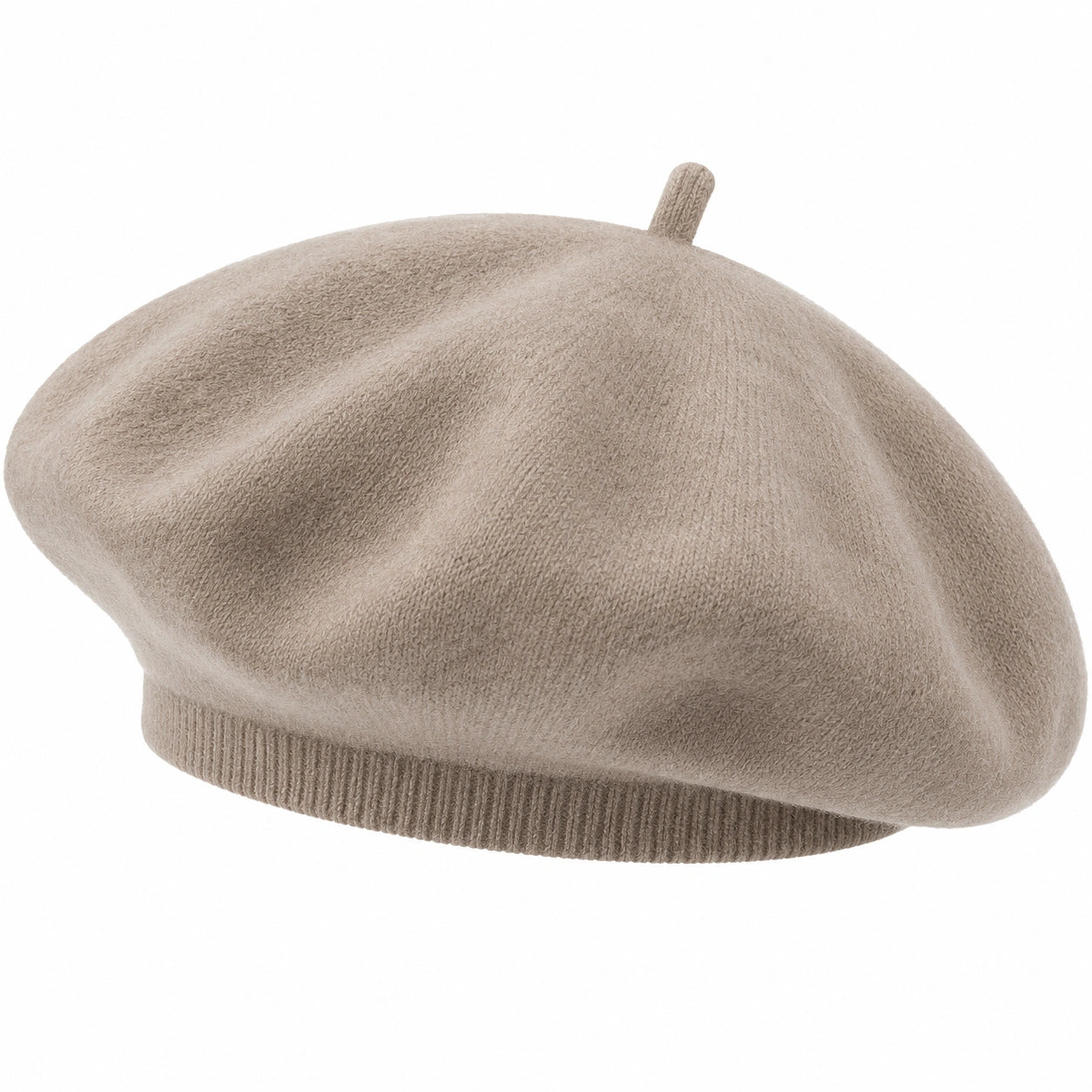 Klassische Damen Baskenmütze Beige Einheitsgröße