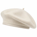 Elegantes Damenbarett aus Wolle in Creme