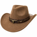 Klassischer Westernhut mit Stierdekor Braun