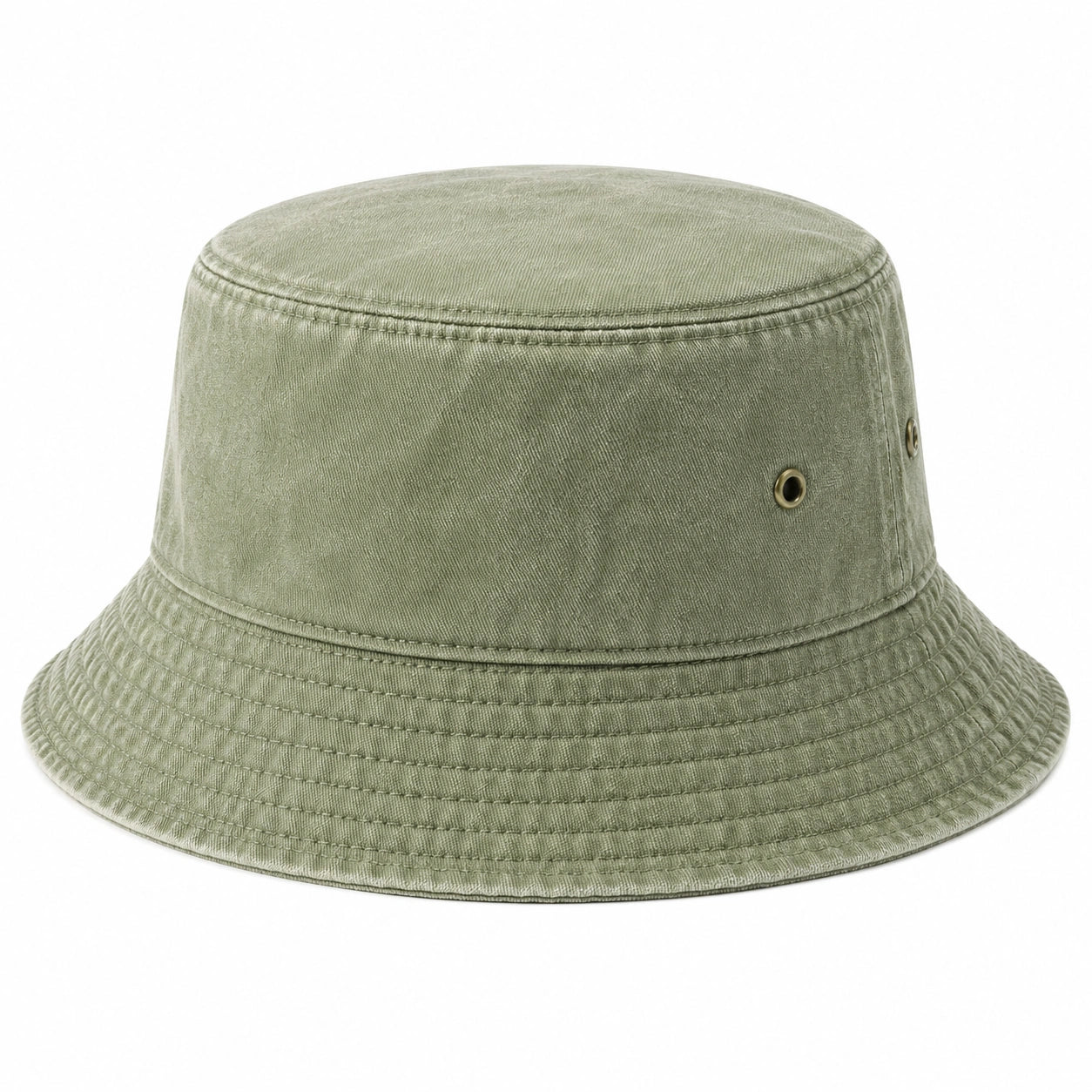 Unisex Fischerhut Grün mit Belüftungsösen