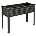 Hochbeet Garten Blumenbeet Schwarz 100x40x80 cm