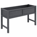 Hochbeet Grau Holz 100x40x80 cm für Garten und Terrasse