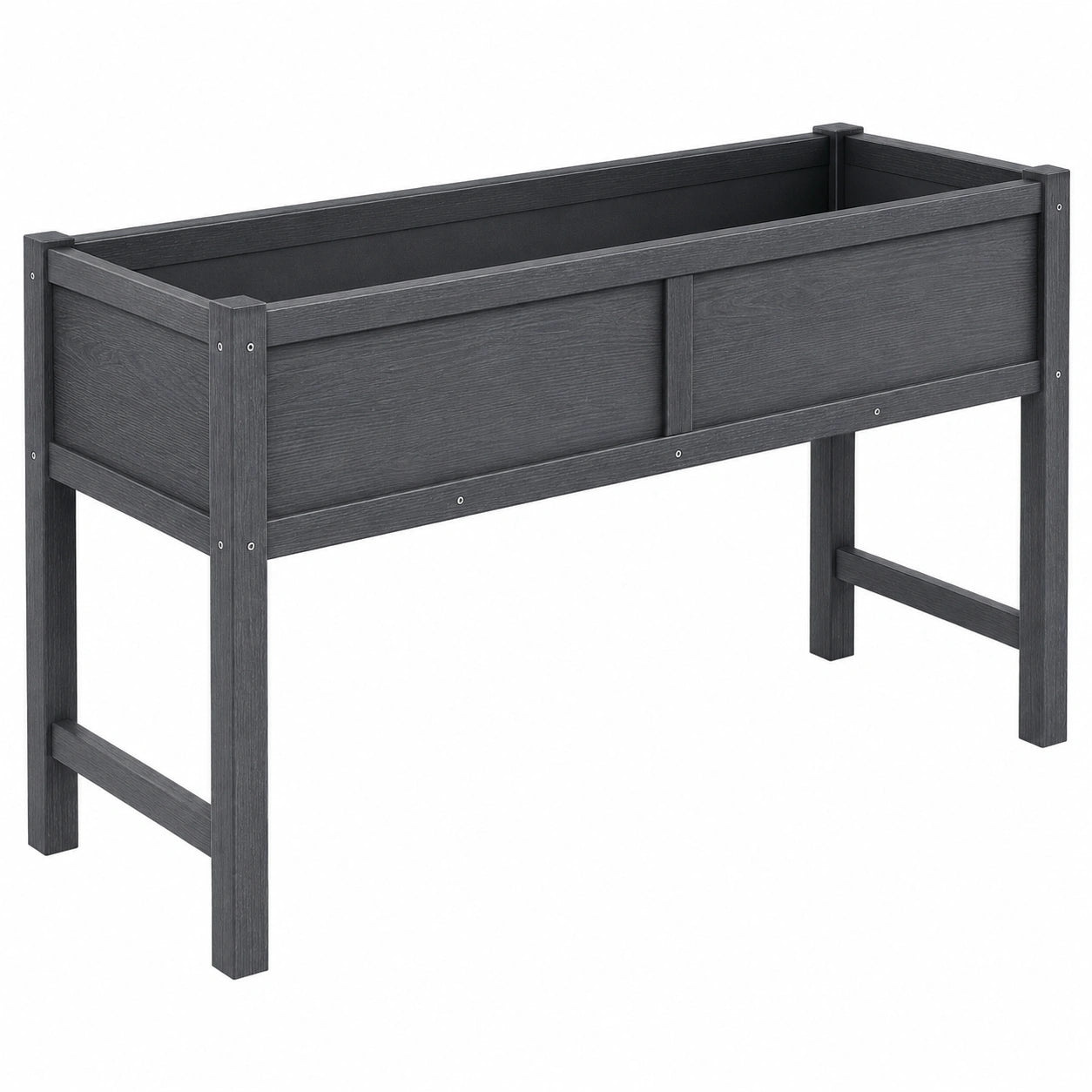 Hochbeet Grau Holz 100x40x80 cm für Garten und Terrasse