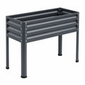 Hochbeet aus Stahl 100 x 40 x 80 cm Dunkelgrau