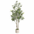 Künstlicher Olivenbaum 180cm mit Keramiktopf, Grün