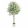 Künstlicher Olivenbaum 180 cm mit Topf, Grün