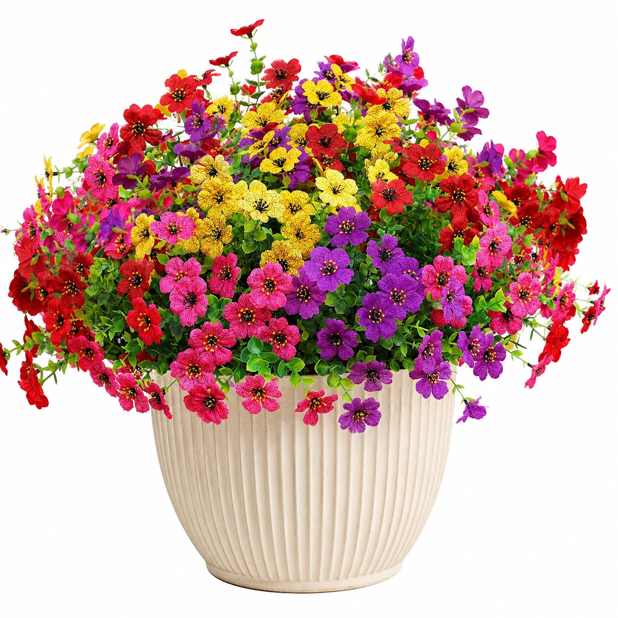 Künstliches Blumenarrangement im Keramiktopf, Mehrfarbig, 30cm