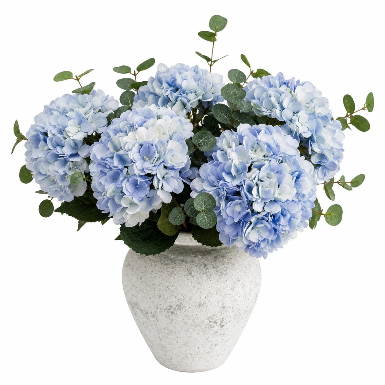 Künstliche Hortensien im Keramiktopf, Blau, 30 cm