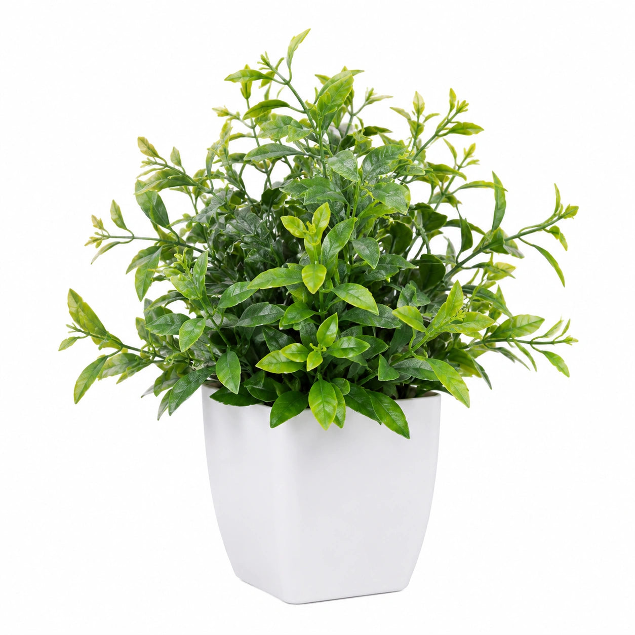Künstliche Pflanze im weißen Topf, grün, 30 cm