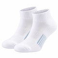 Kurze Sportsocken Weiß mit blauen Akzenten