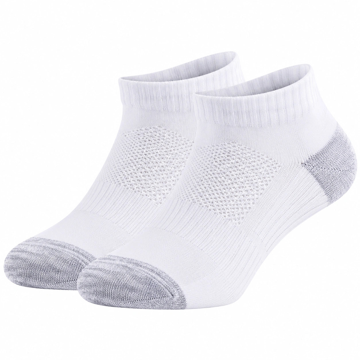 Unisex Atmungsaktive Sportsocken Weiß/Grau Knöchelhöhe